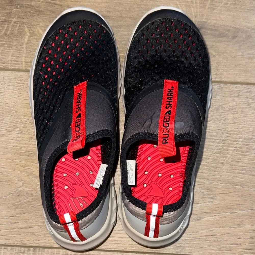 Black & Red Slip-On Water Shoes